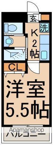 まさみセンチュリー(1K/1階)の間取り写真