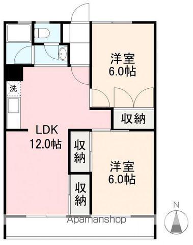 FIRST LUNA(2LDK/3階)の間取り写真