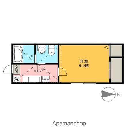 プティ オランジュ(1K/1階)の間取り写真