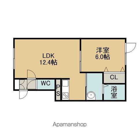 アンソレイユ千歳(1LDK/2階)の間取り写真