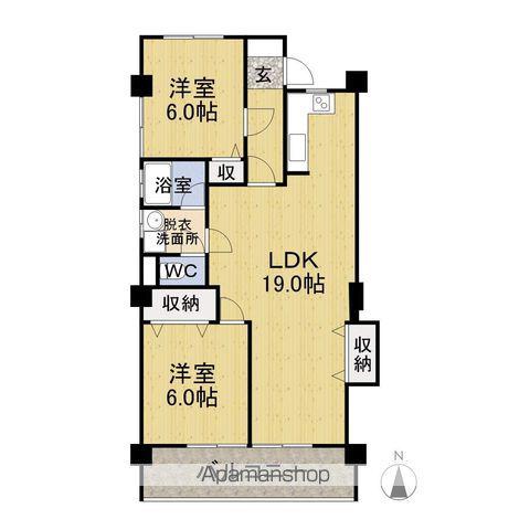 くらしき(2LDK/3階)の間取り写真