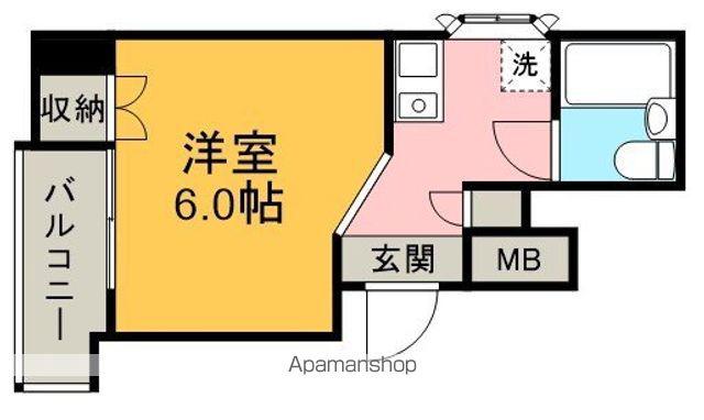 キャッスルマンション坂戸(1K/9階)の間取り写真