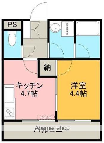 プティシャトウ・千石町(1DK/1階)の間取り写真