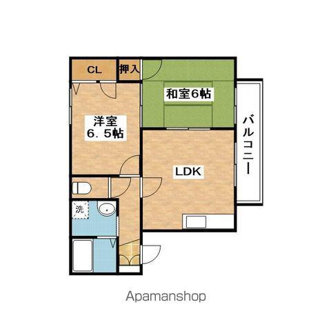 アピオ千里(2LDK/2階)の間取り写真
