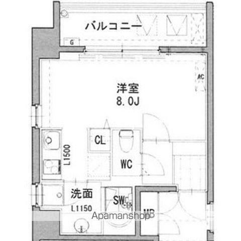 REGARO KANAYAMA ST A(ワンルーム/8階)の間取り写真