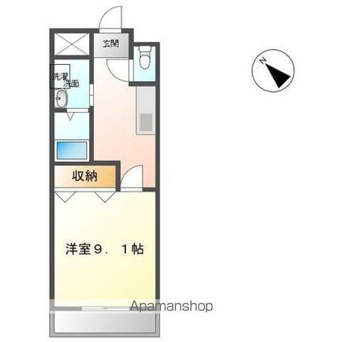SUNNY PARK(1K/2階)の間取り写真