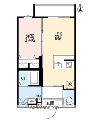 ROBOT HOME 都立家政(1LDK/2階)の間取り写真