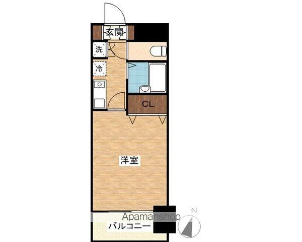 ビイルーム新宿(1K/1階)の間取り写真