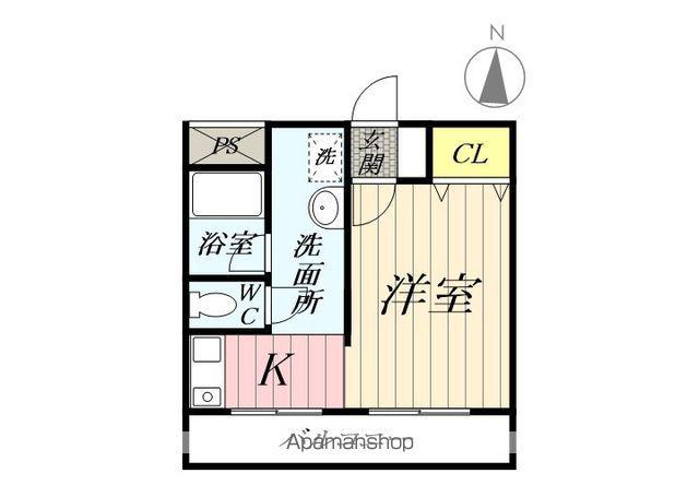 グランディール・セブン(ワンルーム/7階)の間取り写真