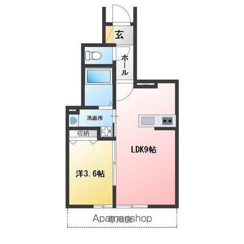 AVANTIA SAGE(1LDK/1階)の間取り写真