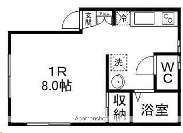 サンフィールドA(ワンルーム/1階)の間取り写真