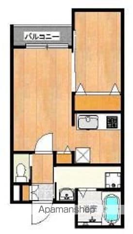 フェルメール千早(1LDK/2階)の間取り写真