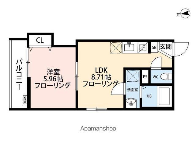 立川セイワレジデンスⅡ(1LDK/1階)の間取り写真
