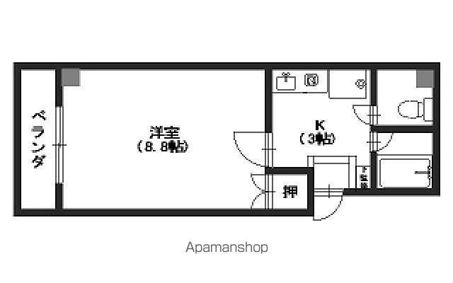 プルニエ長束Ⅱ(1K/3階)の間取り写真