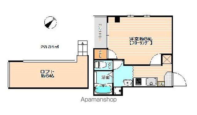 イルグラッツィア平尾Ⅲ(1K/3階)の間取り写真