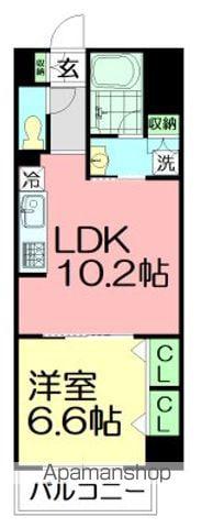 グランデュール3江ノ島(1LDK/1階)の間取り写真