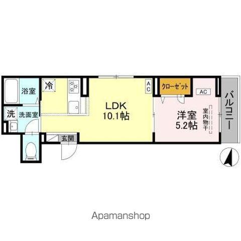 セレスティア上十条(1LDK/2階)の間取り写真