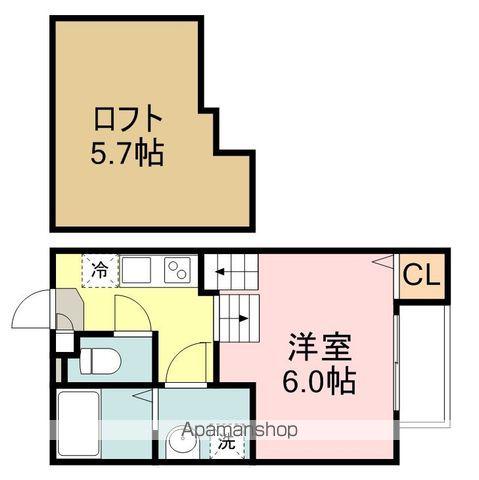 ルネッサンス広瀬通(ワンルーム/1階)の間取り写真