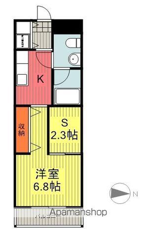 サンコート陣場(1K/2階)の間取り写真