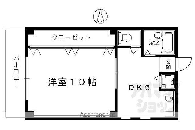 CHATEAU藤澤(1DK/4階)の間取り写真