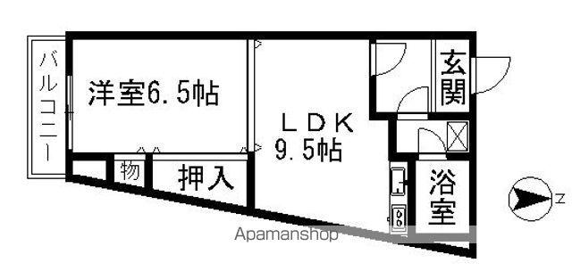パルナス栄(1LDK/7階)の間取り写真