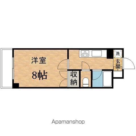 ベルファーム(1K/2階)の間取り写真