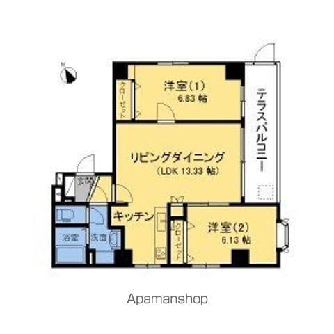 エンブル・ピュア梅屋町(2LDK/1階)の間取り写真