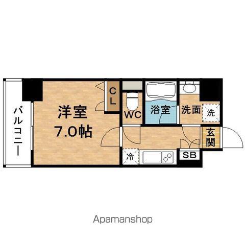 URBANEX梅田西(1K/11階)の間取り写真
