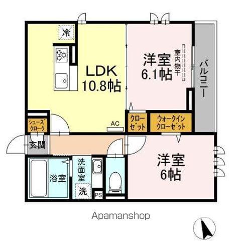 セジュール西台 6号棟(2LDK/3階)の間取り写真