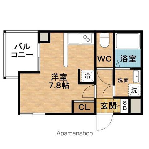 ウメダISLAND RESIDENCE(ワンルーム/5階)の間取り写真