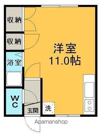 サクラハイツ(ワンルーム/1階)の間取り写真