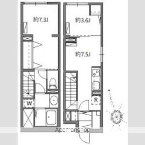 ソラシアレジデンス学芸大学Ⅱ(2DK/B1階)の間取り写真