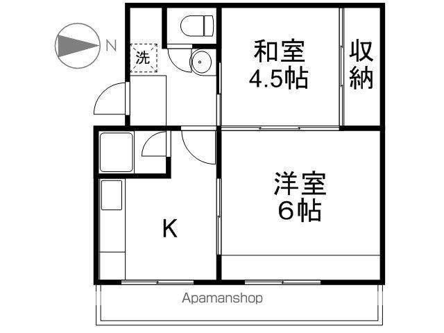 コーポ吉田(2K/3階)の間取り写真