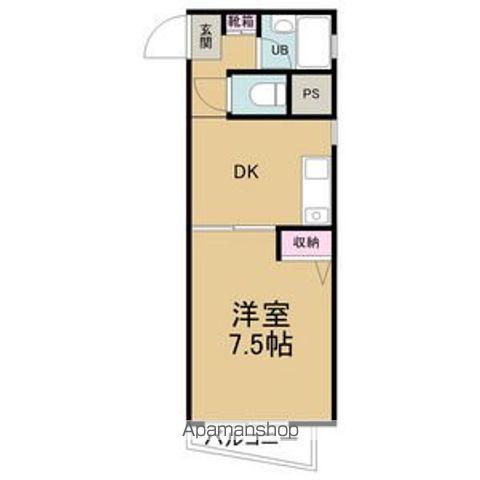 ナビオ杁中(1DK/4階)の間取り写真