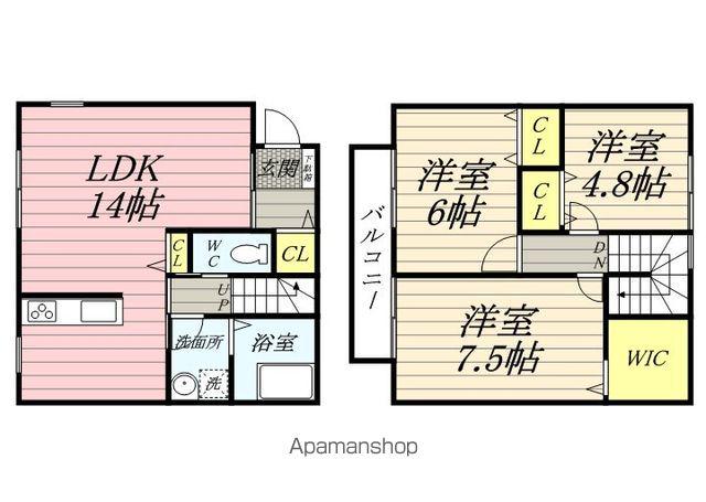 久大本線 久留米大学前駅 徒歩13分 2階建 築10年(3LDK)の間取り写真