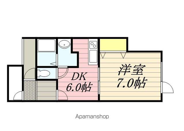 メゾンドジャスミン(1K/1階)の間取り写真