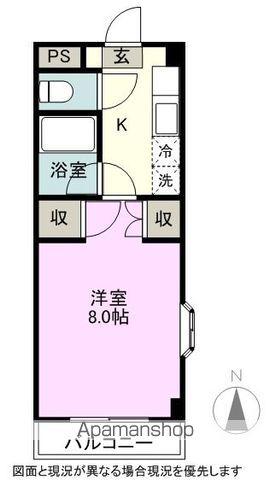 コーポサークルワンB(1K/3階)の間取り写真