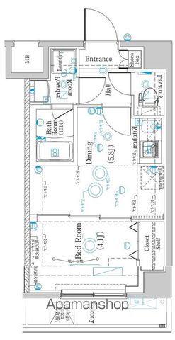ラフィスタ志村坂上(1DK/5階)の間取り写真