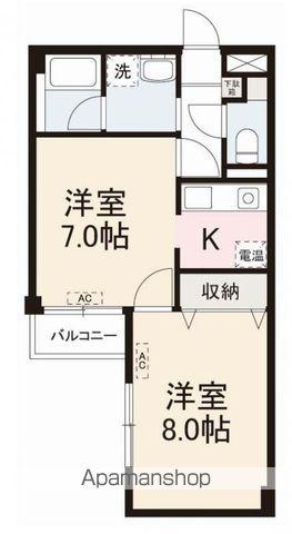 アートスペース木太東(2K/1階)の間取り写真