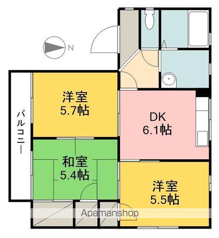 フレグランス坂本(3DK/2階)の間取り写真