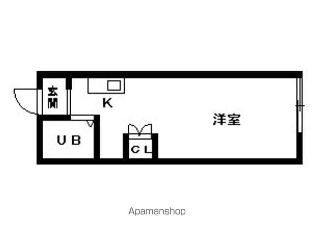 若葉台グリーンハイム(1K/1階)の間取り写真