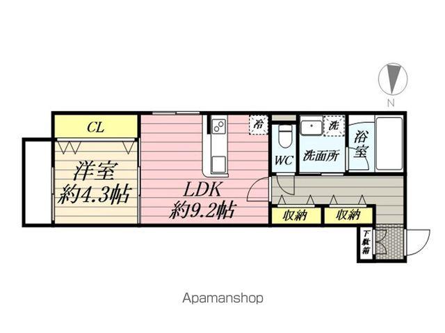 LA・LA(1LDK/1階)の間取り写真