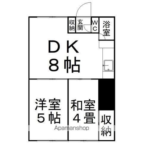 佐々木アパート(2DK/1階)の間取り写真