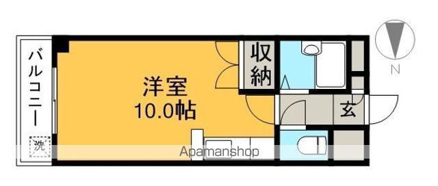 ピュア高須新町(ワンルーム/2階)の間取り写真