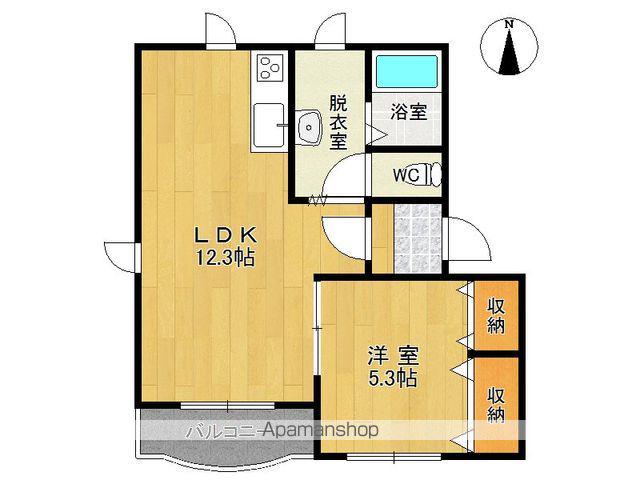パリエ新緑(1LDK/2階)の間取り写真