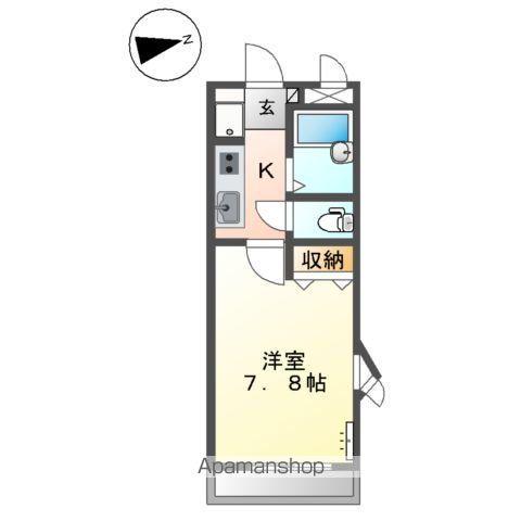 フェニックス(1K/2階)の間取り写真