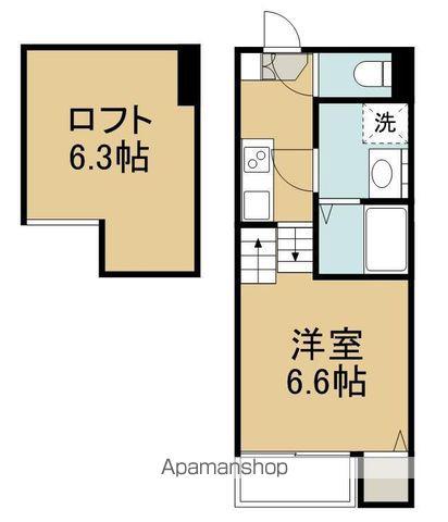 シェラート宮城野原(1K/1階)の間取り写真