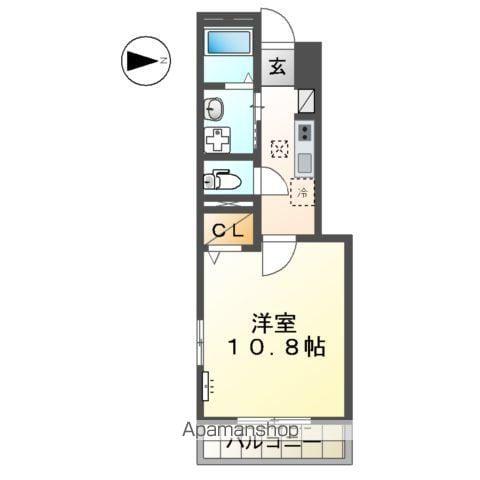  ベリモ(1K/1階)の間取り写真