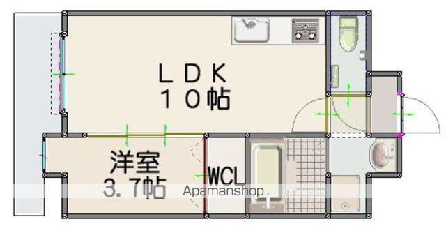 ルッシェ竹下駅前(1LDK/11階)の間取り写真