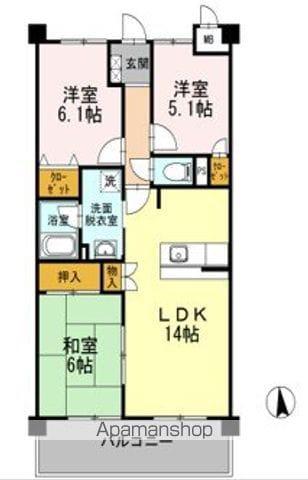 ヴォーリバージュⅢ(3LDK/3階)の間取り写真